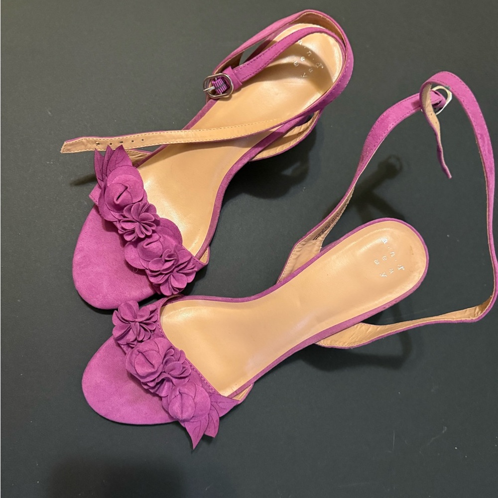 a new day Purple Floral Heeled Sandals - Picture 4 of 5